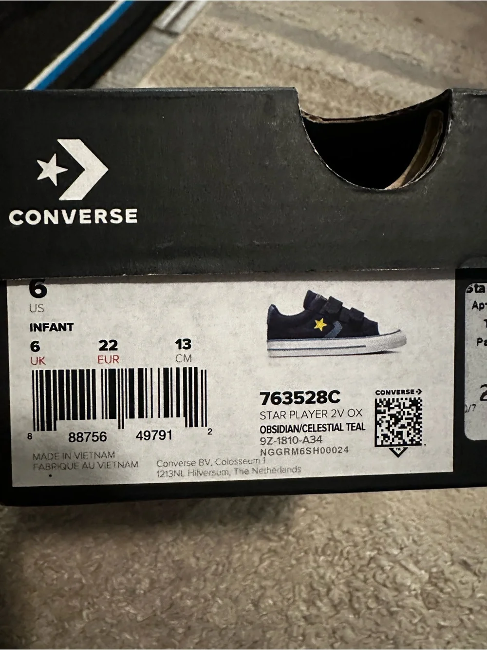 Converse infant size 6